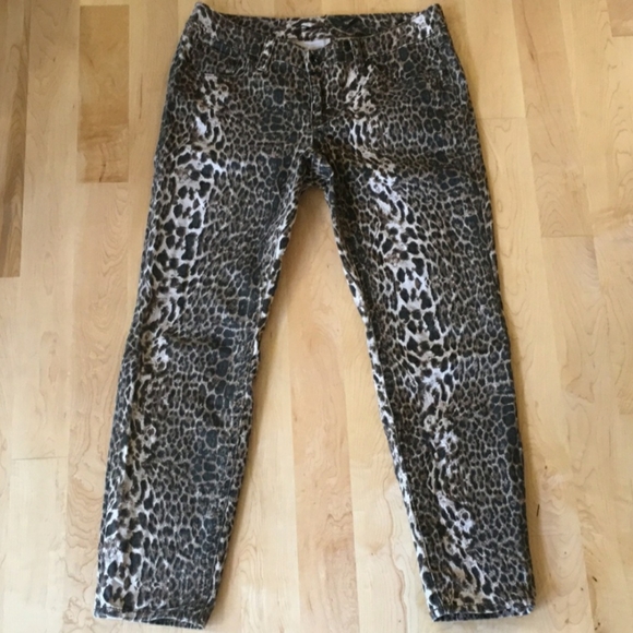 Seven Luxe leopard skinny jeans 14 - Picture 1 of 5